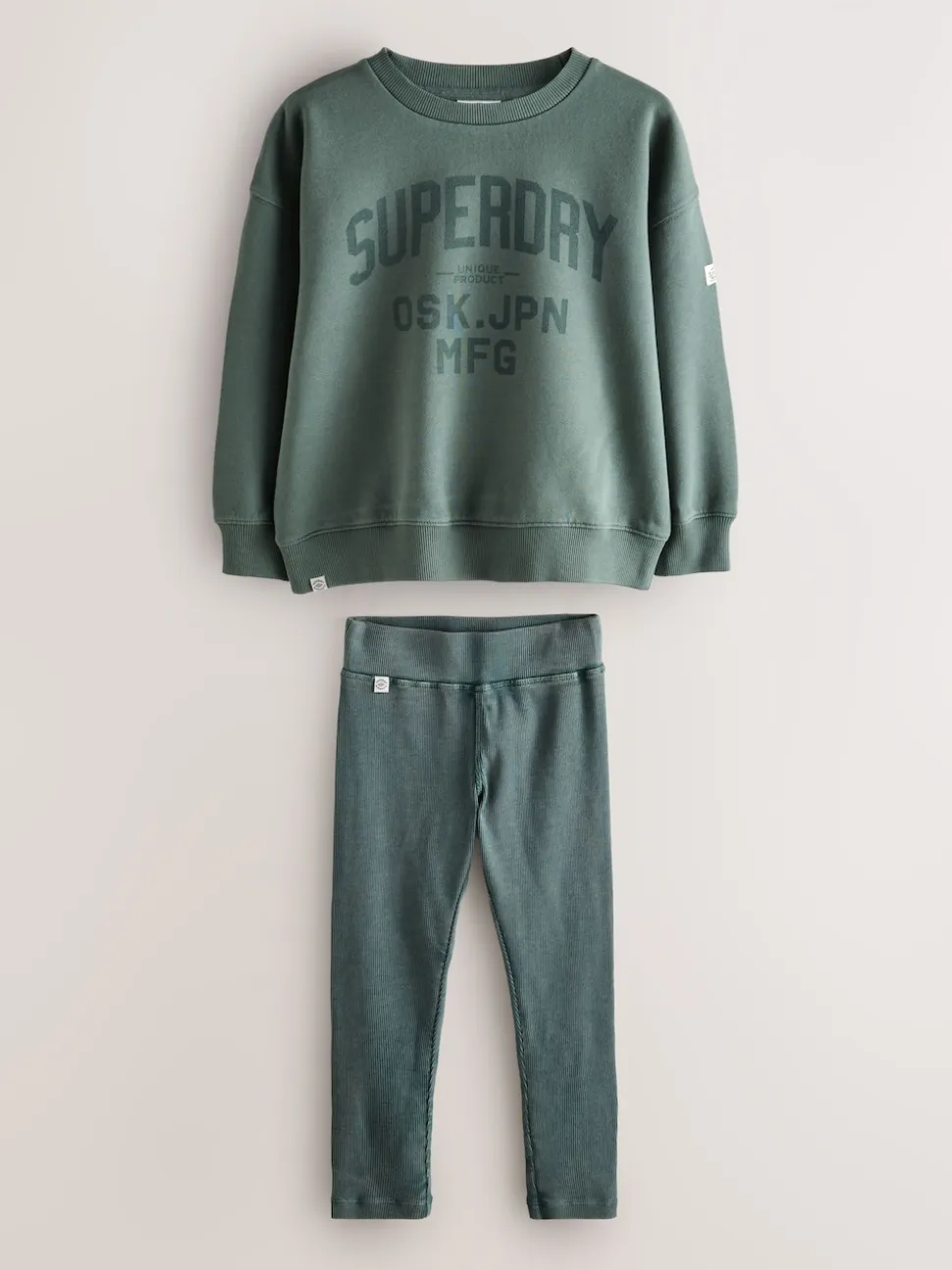 Vert délavé - ensemble Superdry Leggings