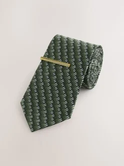 Vert et blanc - Cravate de modèle