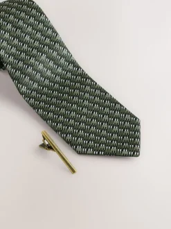 Vert et blanc - Cravate de modèle