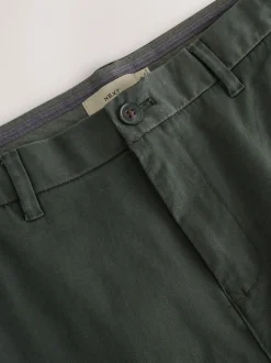 vert foncé - Ajustement droit - Pantalon chino stretch