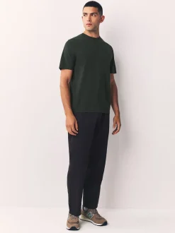 Vert foncé - Ajustement régulier - T-shirt Essential Col rond en coton