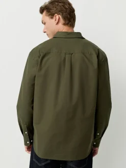 vert foncé - Ajustement régulier - Chemise Oxford à manches longues