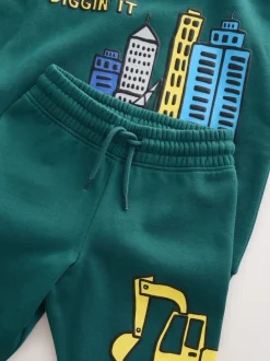 vert foncé - Ensemble Sweat-shirt et Joggings à Col rond (3mois7ans) (3mois7ans)