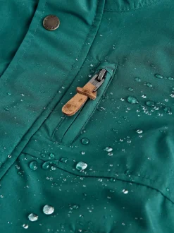 Vert forêt - Parka imperméable doublée de borg (3mois-7ans)