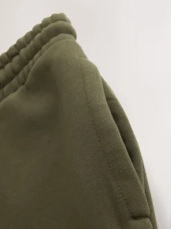 Vert kaki - Ajustement droit - Pantalon de jogging épais décontracté à dos brossé