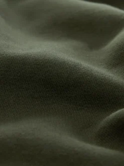 Vert kaki - Ajustement régulier - Sweat-shirt à capuche en jersey riche en coton épais