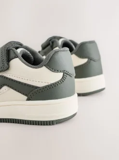 Vert kaki - Baskets à lacets élastiques à fermeture tactile