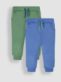 Vert kaki & Bleu - JoJo Maman Bébé 2-Lot Pantalon de jogging