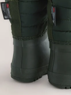 Vert kaki - Bottes de pluie à poignets matelassés