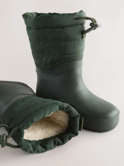 Vert kaki - Bottes de pluie à poignets matelassés