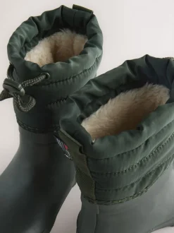 Vert kaki - Bottes de pluie à poignets matelassés