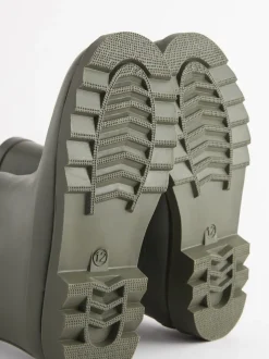 Vert kaki - Bottes en caoutchouc avec doublure chaude