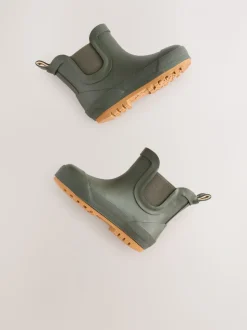 Vert kaki - Bottines en caoutchouc avec doublure chaude