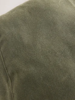 Vert kaki - Casquette plate en toile cirée