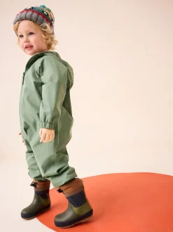 Vert kaki - Combinaison imperméable doublée de polaire (3mths-7yrs)