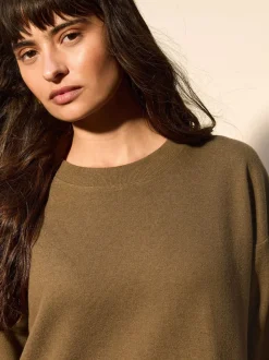 Vert kaki - Jupe en dentelle pull 2en -1 douce