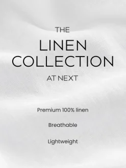 Vert kaki - 100{Pantalon à jambes larges Lin Premium