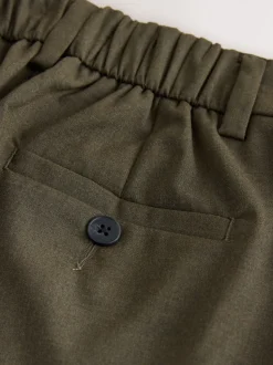 Vert kaki - Pantalon bootcut habillé avec laine