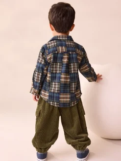 Vert kaki - Pantalon cargo en velours côtelé (3mths-7yrs)