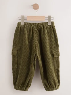 Vert kaki - Pantalon cargo en velours côtelé (3mths-7yrs)