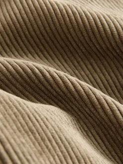 Vert kaki - Pantalon large en velours côtelé