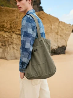 Vert kaki - Sac cabas en coton