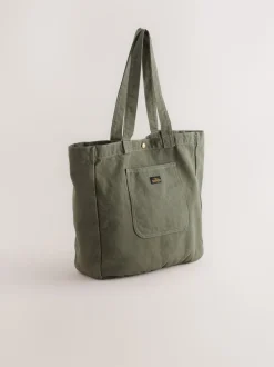Vert kaki - Sac cabas en coton
