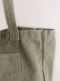 Vert kaki - Sac cabas en coton