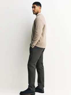 Vert kaki - Slim Fit (Slim Fit) - Pantalon chino stretch