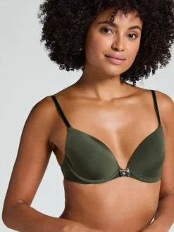 Vert kaki - Soutien-gorge Hunkemöller rembourré à armatures plongeantes