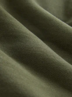 Vert kaki - Sweat à capuche zippé doublé en polaire en peau de mouton