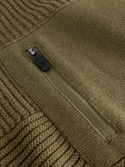 Vert kaki - Sweat-shirt à capuche en maille utilitaire (3-16ans)