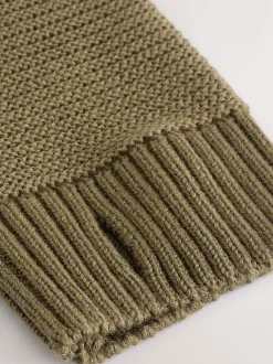 Vert kaki - Sweat-shirt à capuche en maille utilitaire (3-16ans)