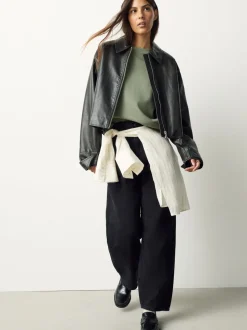 Vert kaki - T-shirt Manche courte Col ras du cou lourd