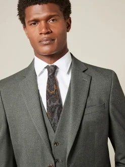 Vert marron - Slim Fit (Slim Fit) - Veste de costume stretch Motionflex