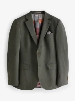 Vert marron - Slim Fit (Slim Fit) - Veste de costume stretch Motionflex