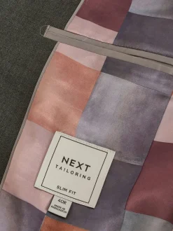 Vert marron - Slim Fit (Slim Fit) - Veste de costume stretch Motionflex