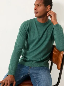 Vert émeraude - Pull FatFace en maille à Col rond