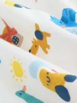 Vert motif ferme - Lot de 5 bodies bébé à manches courtes