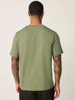 Vert mousse - Ajustement régulier - T-shirt Essential Col rond en coton