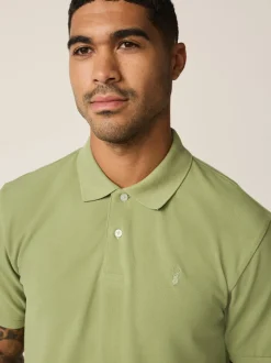 Vert mousse - Ajustement régulier - Polo Manches courtes Pique