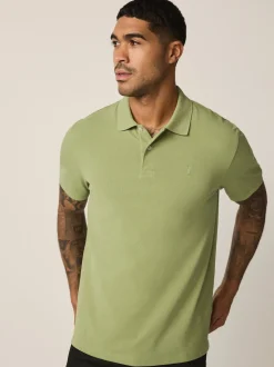 Vert mousse - Ajustement régulier - Polo Manches courtes Pique