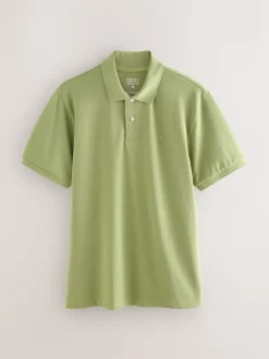 Vert mousse - Ajustement régulier - Polo Manches courtes Pique