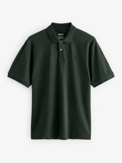 Vert olive - Ajustement régulier - Polo Manches courtes Pique