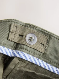 Vert olive - Pantalon chino extensible (3-17ans)