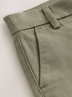 Vert olive - Pantalon chino extensible (3-17ans)