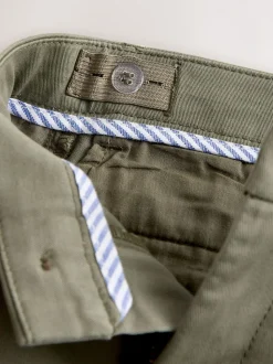 Vert olive - Pantalon chino extensible (3-17ans)