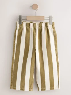 Vert olive - Pantalons à rayures (3mois-7ans)