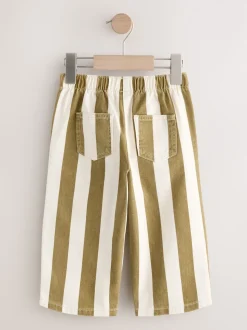 Vert olive - Pantalons à rayures (3mois-7ans)