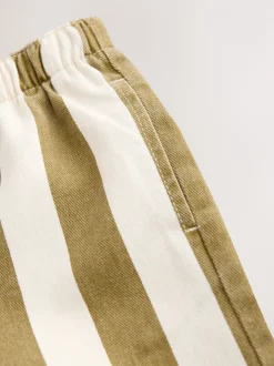 Vert olive - Pantalons à rayures (3mois-7ans)